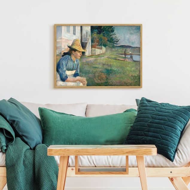 Quadros movimento artístico Pós-impressionismo Edvard Munch - Evening