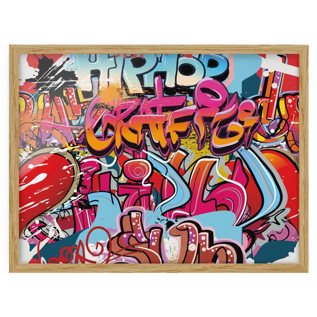 quadros decorativos para sala modernos Hip Hop Graffiti