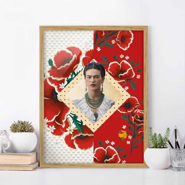 Quadros papoilas Frida Kahlo - Poppies
