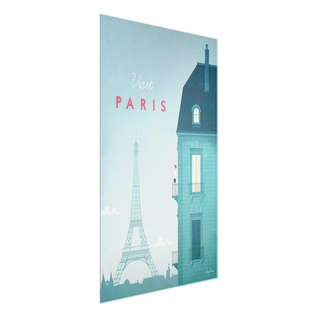 Quadros em vidro cidades e paisagens urbanas Travel Poster - Paris