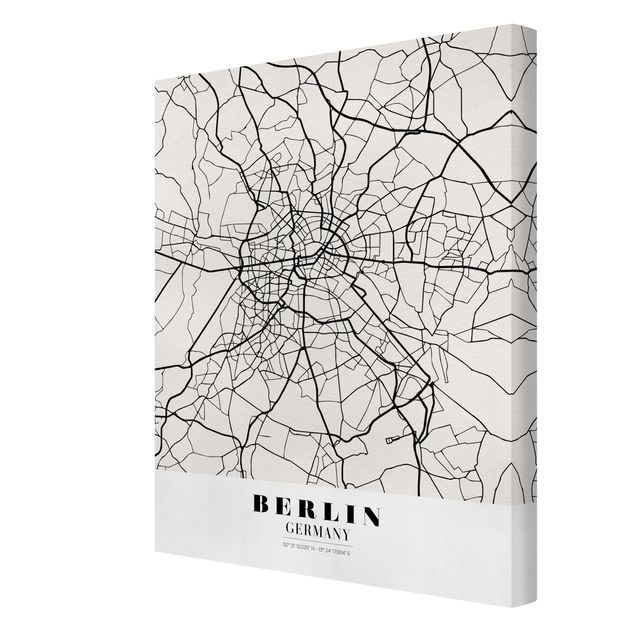 decoração quadros Berlin City Map - Classic