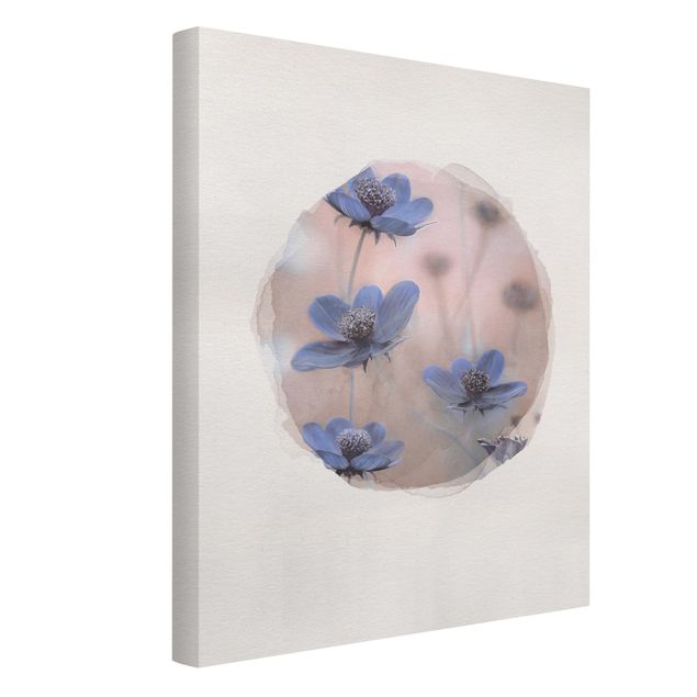 quadros flores Water Colours - Blue Kosmeen