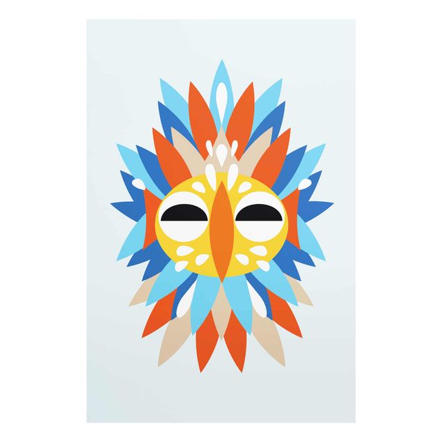 Quadros multicoloridos Collage Ethnic Mask - Parrot