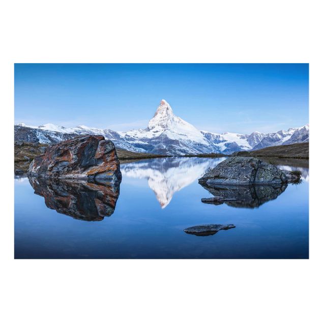 Quadros paisagens Stellisee Lake In Front Of The Matterhorn