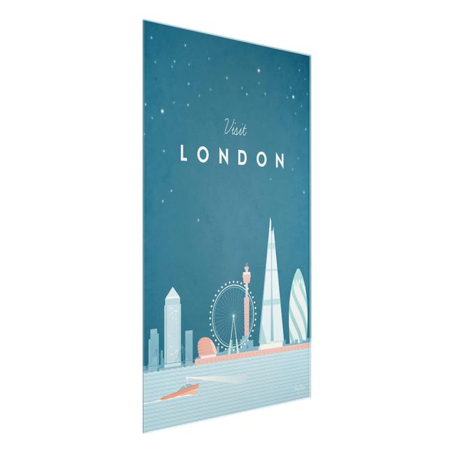 Quadros em vidro cidades e paisagens urbanas Travel Poster - London
