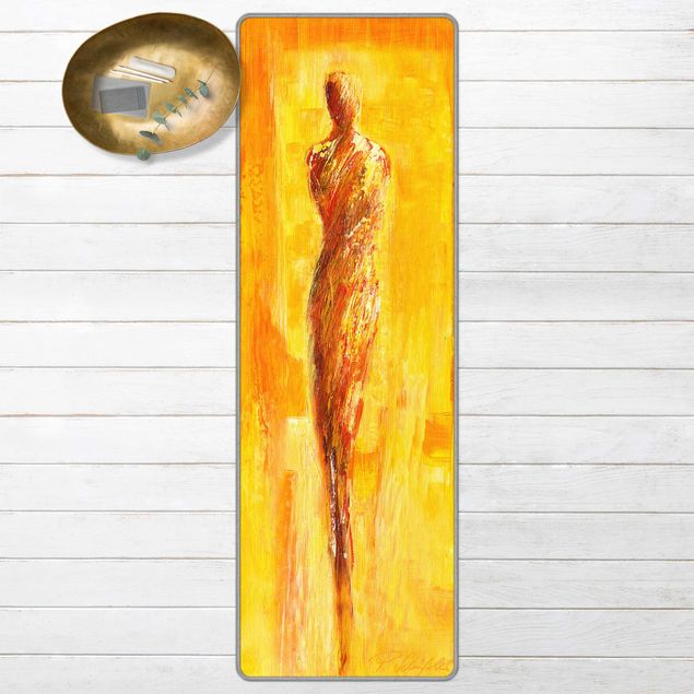 Tapetes abstratos Figure In Yellow