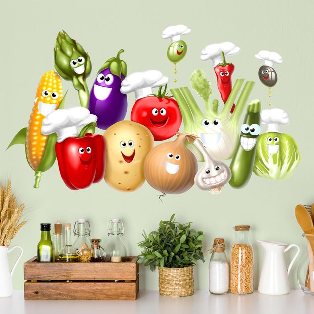 Autocolantes parede Cheeky vegetables