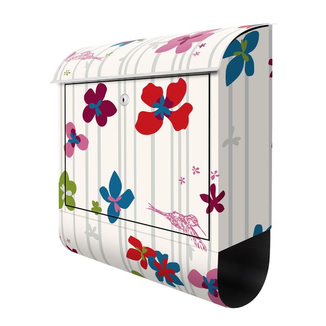caixa de correio para muro Floral Pattern