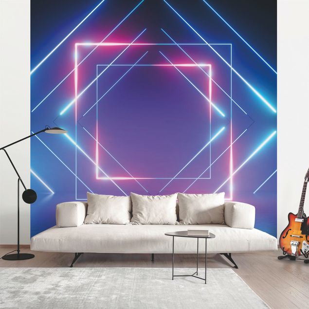 Mural de parede Geometrical Neon Light