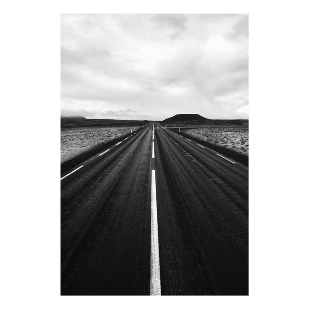 Quadros natureza Straight Road In Iceland