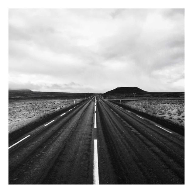 Quadros natureza Straight Road In Iceland