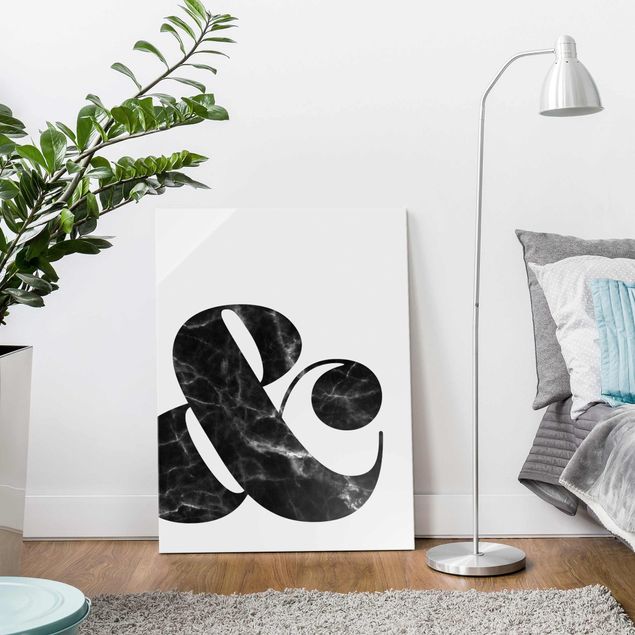 quadro letras Ampersand Marble