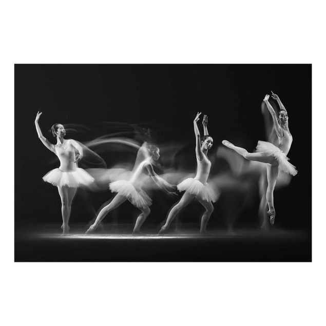 quadros preto e branco para decoração Ballerina Art Wave