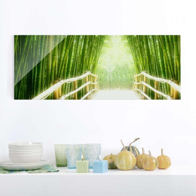 quadro com árvore Bamboo Way