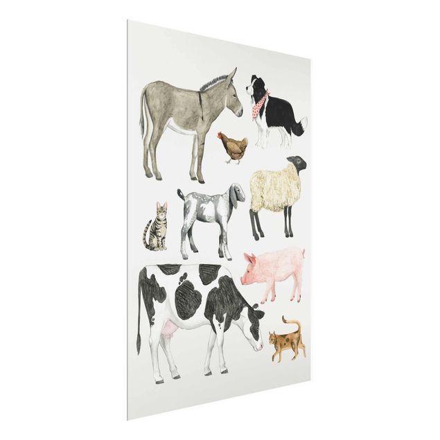 quadros modernos para quarto de casal Farm Animal Family II