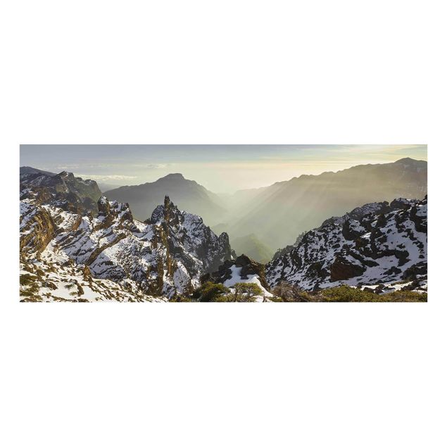 Quadros em vidro paisagens Mountains In La Palma