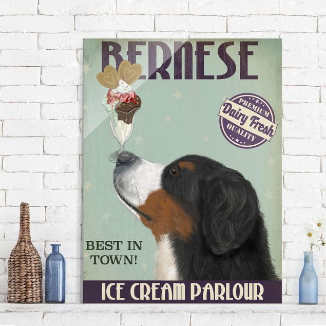 decoraçoes cozinha Bernese Mountain Dog With Ice