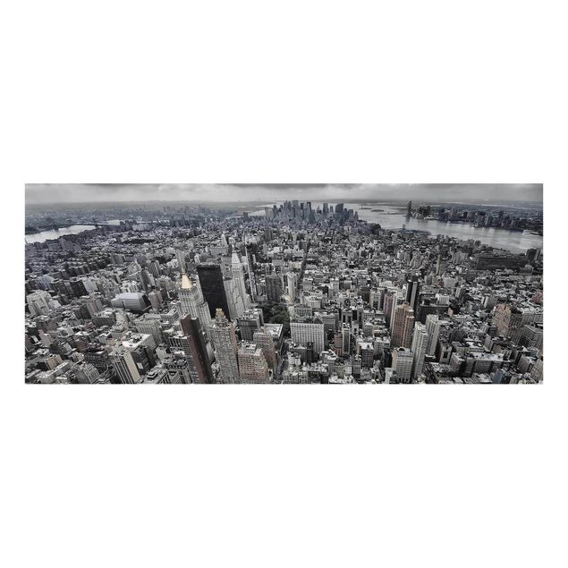 Quadros em vidro cidades e paisagens urbanas View Over Manhattan