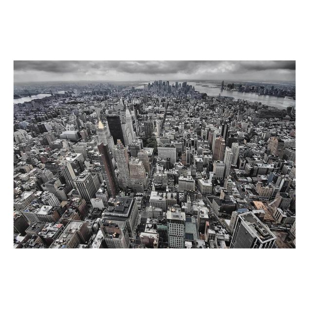 Quadros em vidro cidades e paisagens urbanas View Over Manhattan