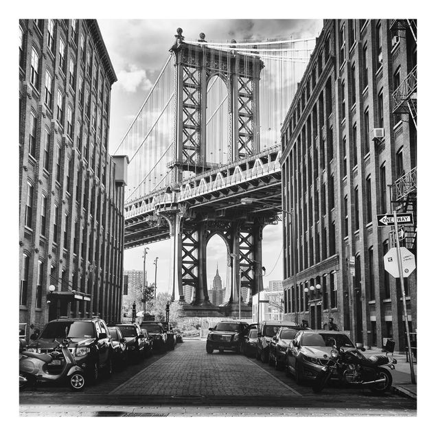 Quadros em vidro cidades e paisagens urbanas Manhattan Bridge In America