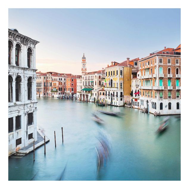 quadro em tons de azul Grand Canal View From The Rialto Bridge Venice