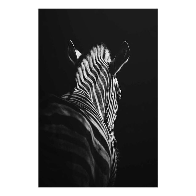 Quadros modernos Dark Zebra Silhouette