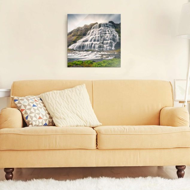 quadros de paisagens Dynjandi Waterfall