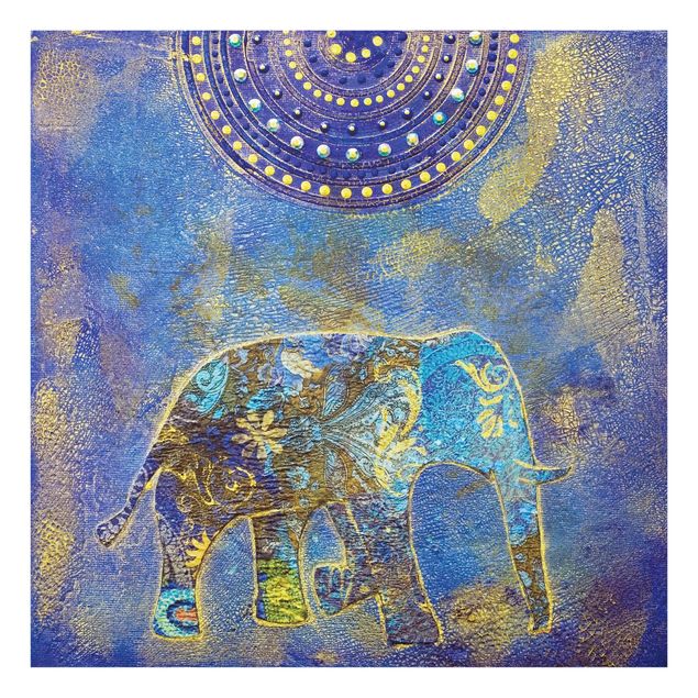 quadros azuis Elephant In Marrakech
