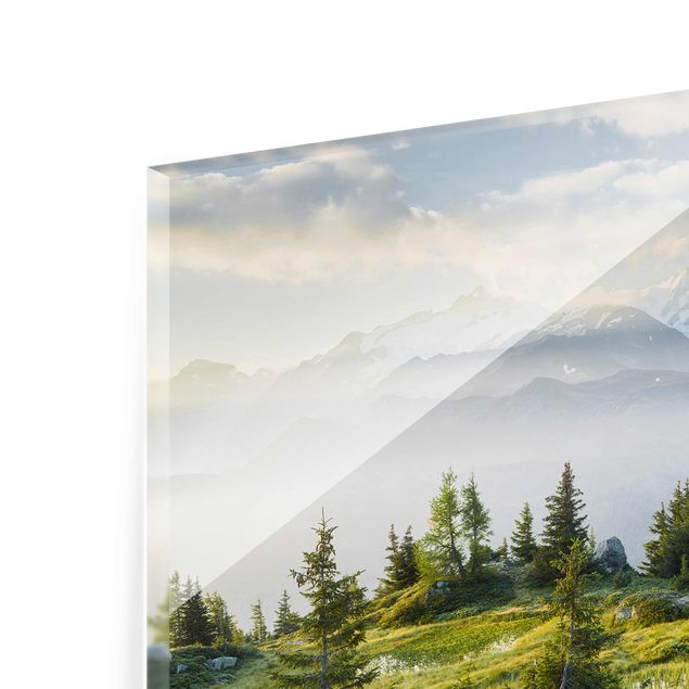 Quadros em vidro paisagens Émosson Wallis Switzerland