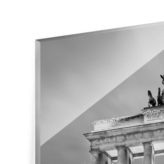 Quadros preto e branco Illuminated Brandenburg Gate II