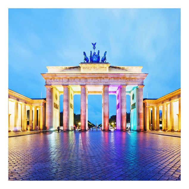 Quadros em vidro cidades e paisagens urbanas Illuminated Brandenburg Gate