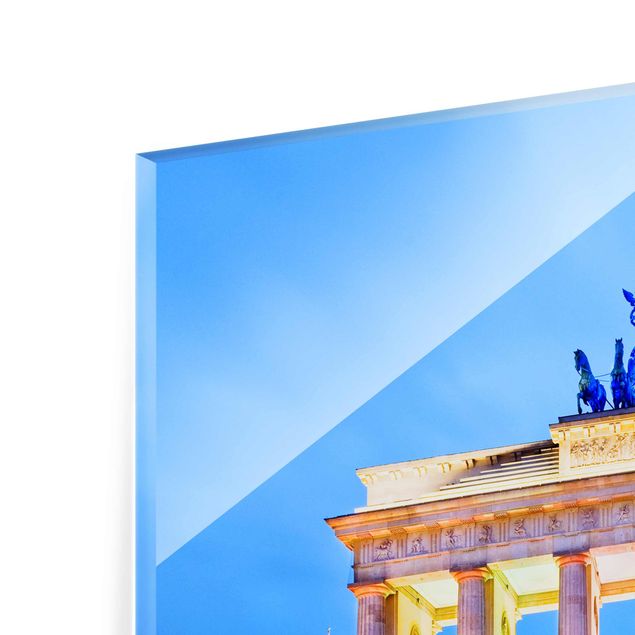 quadro de vidro Illuminated Brandenburg Gate
