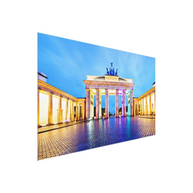 quadros 3d efeito tridimensional Illuminated Brandenburg Gate