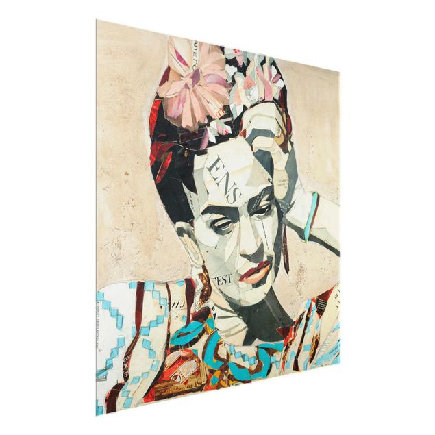 quadros modernos para quarto de casal Frida Kahlo - Collage No.1