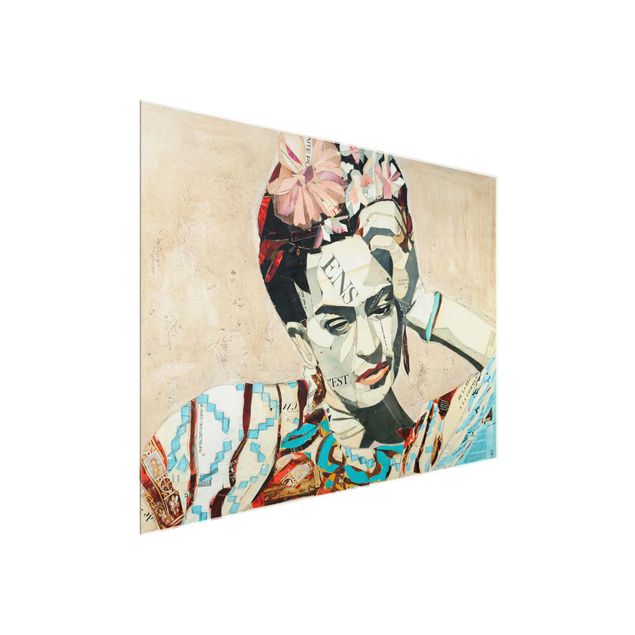 quadros modernos para quarto de casal Frida Kahlo - Collage No.1