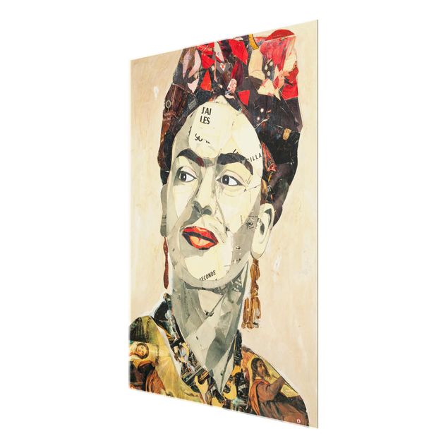 Quadros retratos Frida Kahlo - Collage No.2