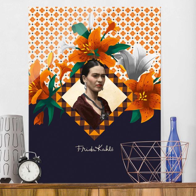 decoraçao para parede de cozinha Frida Kahlo - Lilies