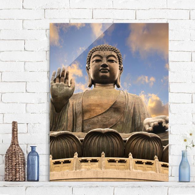 Quadros em vidro zen Big Buddha