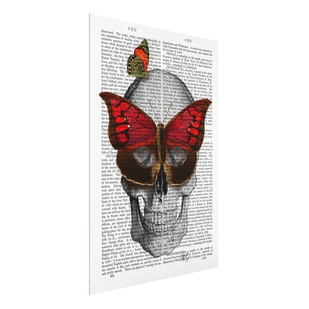 Quadros em vidro animais Scary Reading - Butterfly Mask