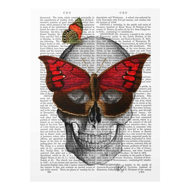 quadro com frases inspiradoras Scary Reading - Butterfly Mask