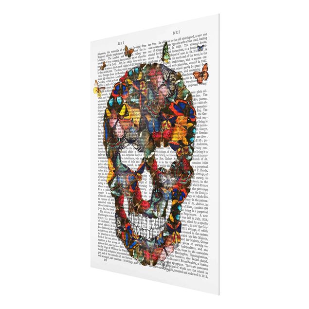 Quadros multicoloridos Scary Reading - Butterfly Skull