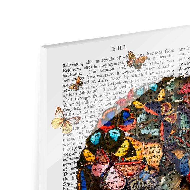 quadros para parede Scary Reading - Butterfly Skull