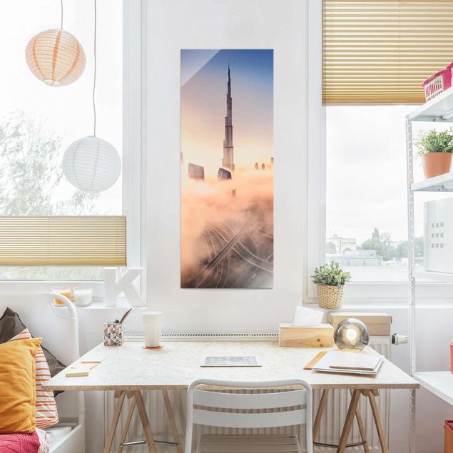 decoraçao para parede de cozinha Heavenly Dubai Skyline