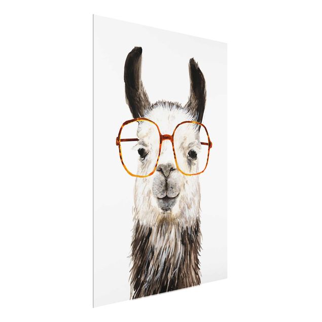 quadros decorativos para sala modernos Hip Lama With Glasses IV