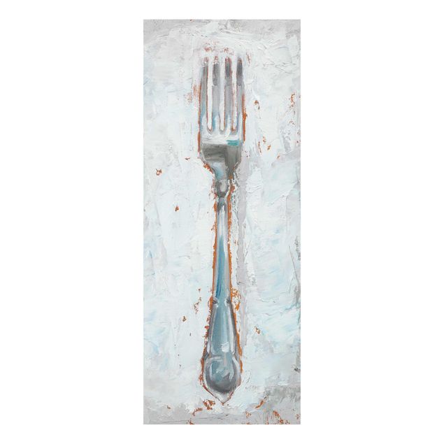 quadro de vidro Impressionistic Cutlery - Fork