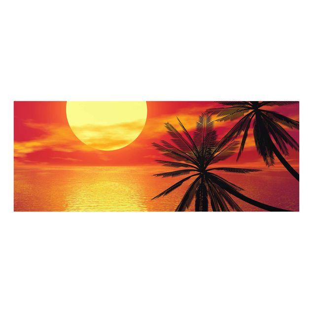 Quadros praia Caribbean sunset