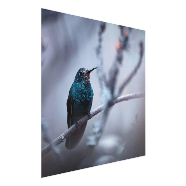 quadros modernos para quarto de casal Hummingbird In Winter