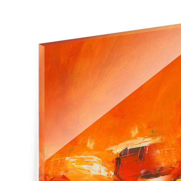 quadro de vidro Petra Schüßler - Composition In Orange