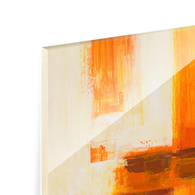 decoração quadros Petra Schüßler - Composition In Orange And Brown 01