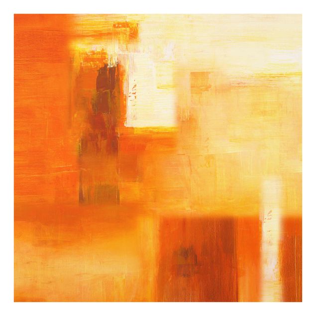 Quadros em marrom Petra Schüßler - Composition In Orange And Brown 02